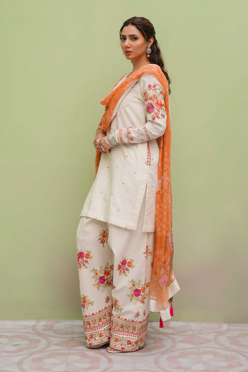 Zara Shahjahan-Embroidered Unstitched Lawn 3 PC with Embroidered Trouser