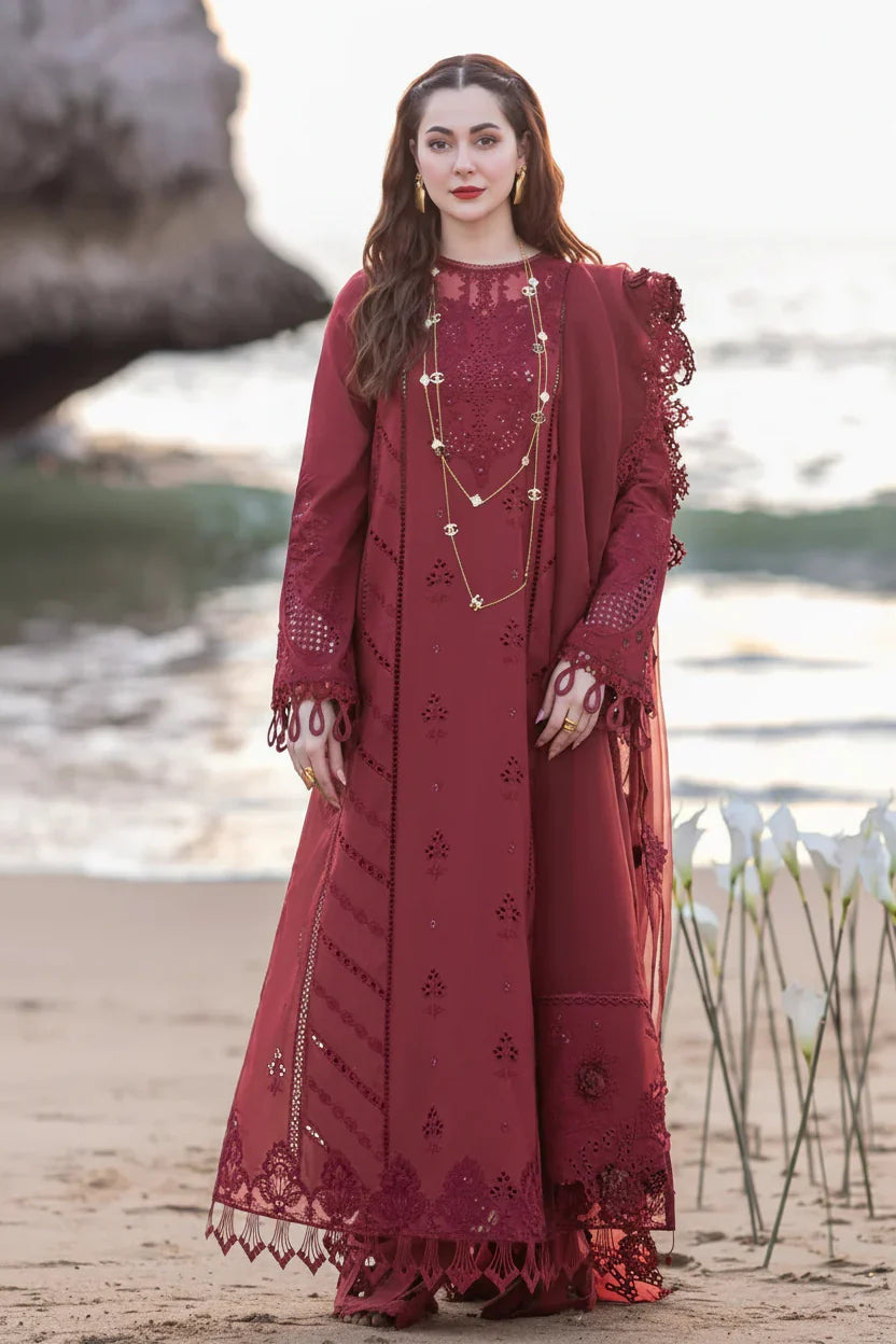 Qalamkar Luxury Embroidered Lawn 3pc