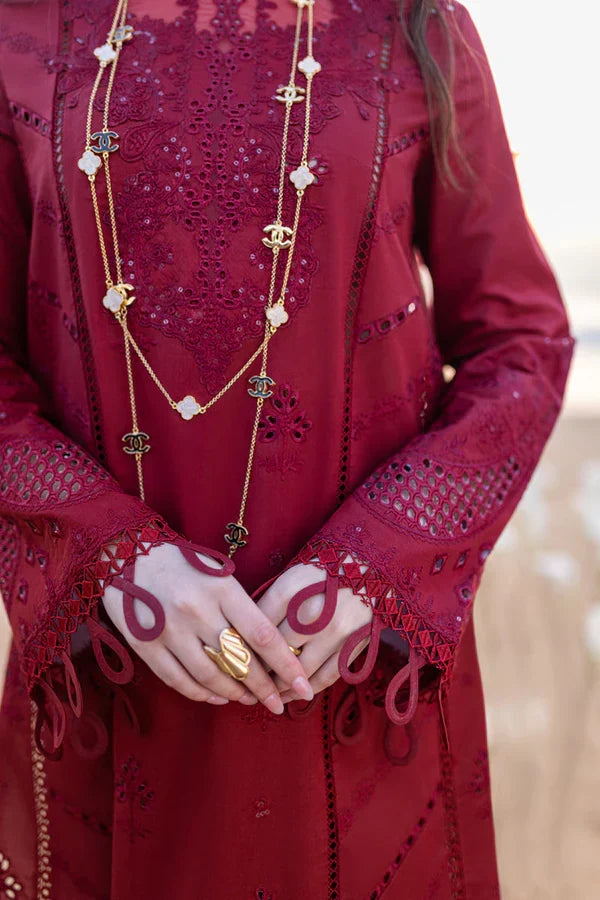 Qalamkar Luxury Embroidered Lawn 3pc