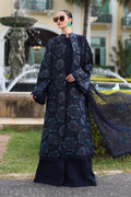 Bareeze-Lawn 3 Pcs All Over Embroidered Unstitched Suit With Embroidered Chiffon Dupatta