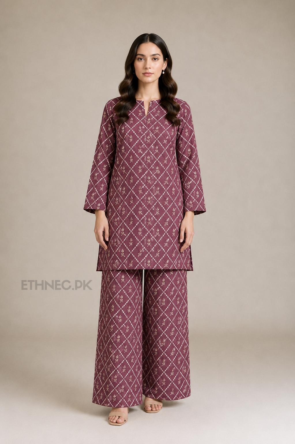 2-Piece Printed Khaddar Suit | Shirt & Trouser