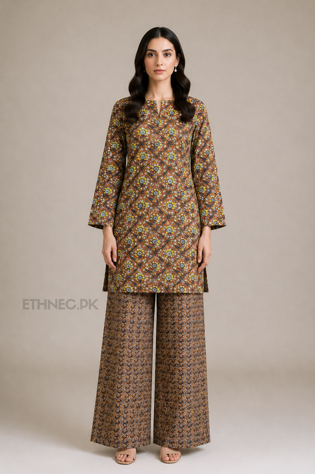 2-Piece Printed Khaddar Suit | Shirt & Trouser