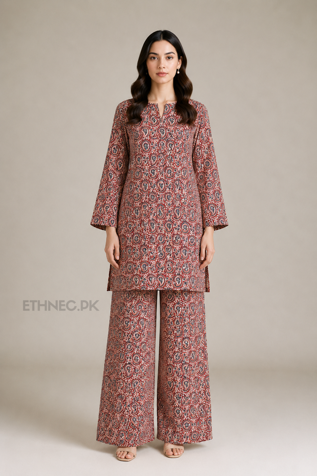 2-Piece Printed Khaddar Suit | Shirt & Trouser