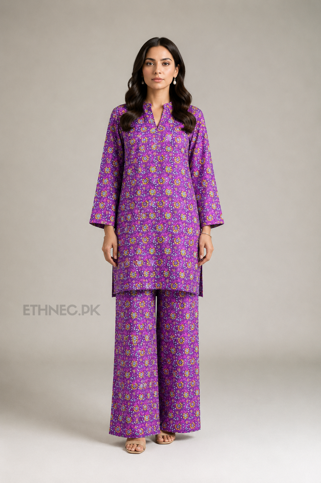2-Piece Printed Khaddar Suit | Shirt & Trouser