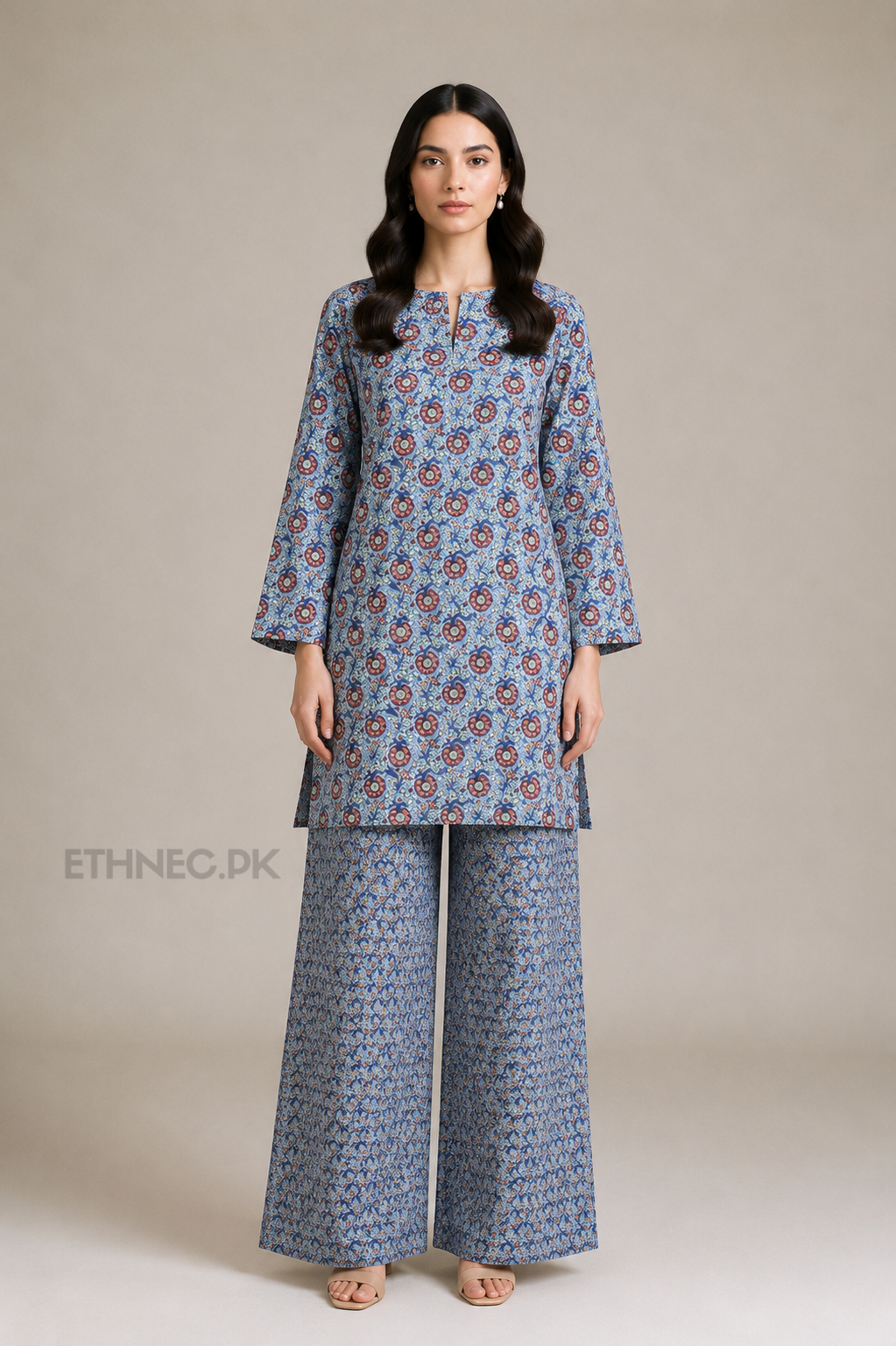 2-Piece Printed Khaddar Suit | Shirt & Trouser