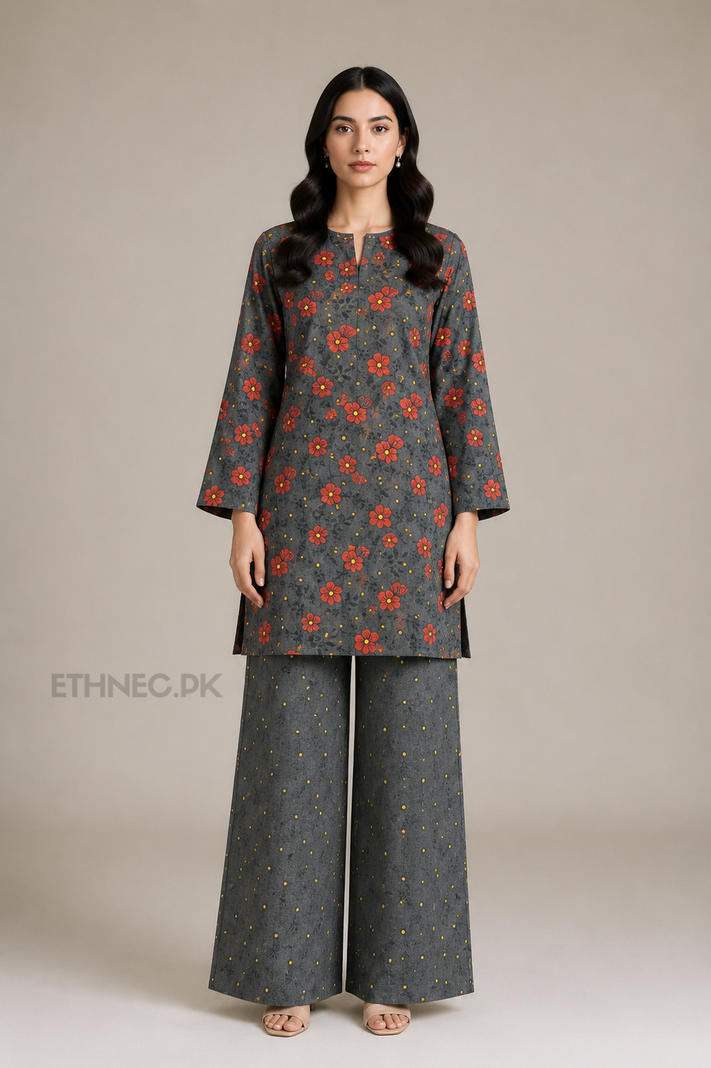 2-Piece Printed Khaddar Suit | Shirt & Trouser