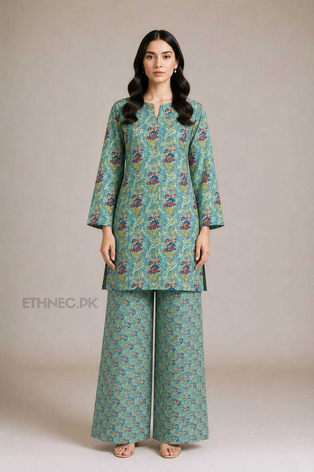 2-Piece Printed Khaddar Suit | Shirt & Trouser