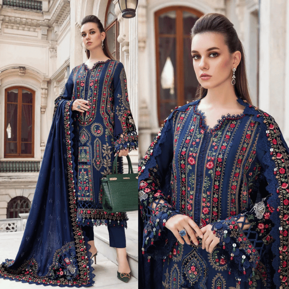 3PC EMBROIDERED LAWN SUIT