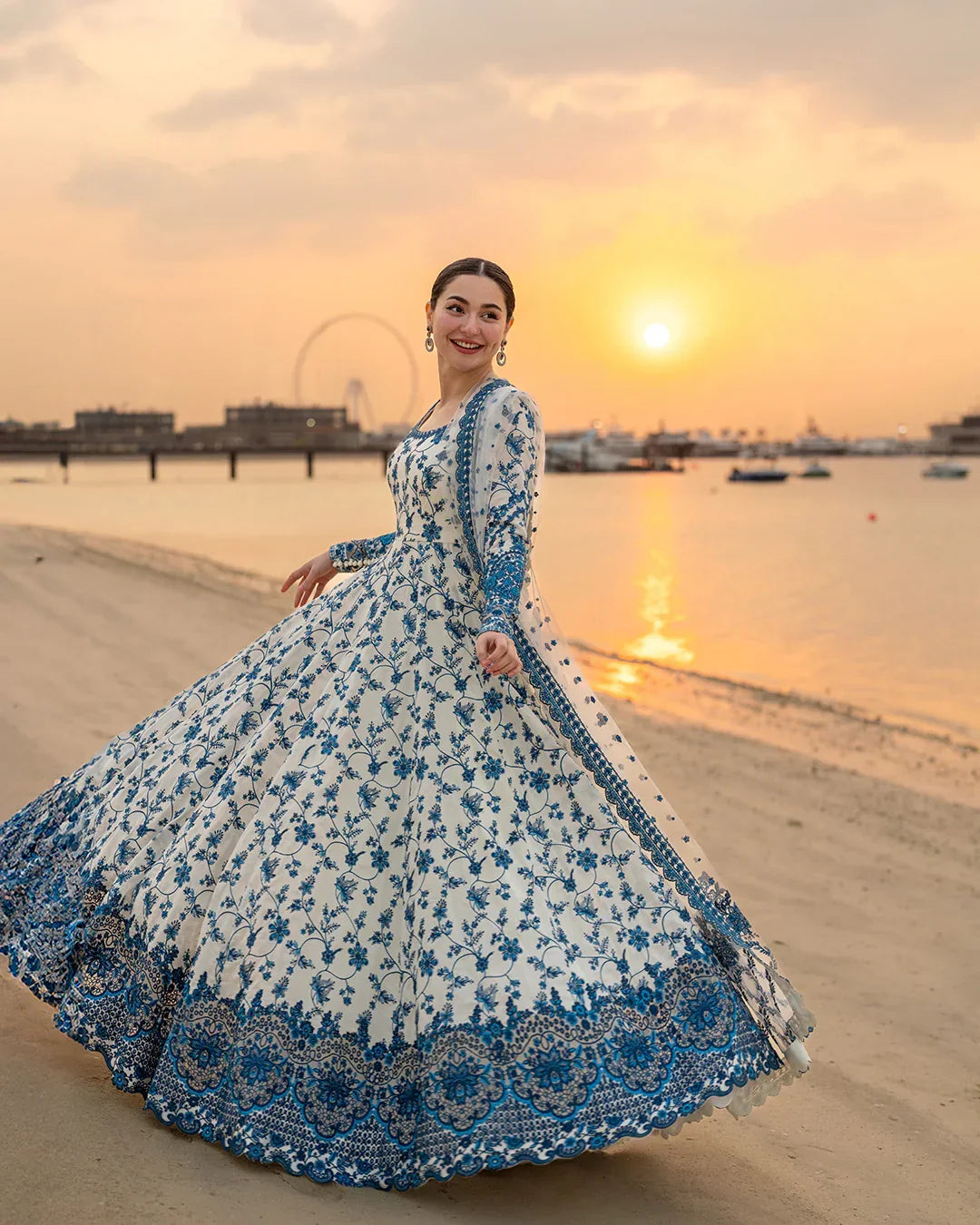 Faiza Saqlain-Embroidered Luxury Lawn Unstitched 3pc with Embroidered Ready to wear Organza Dupatta