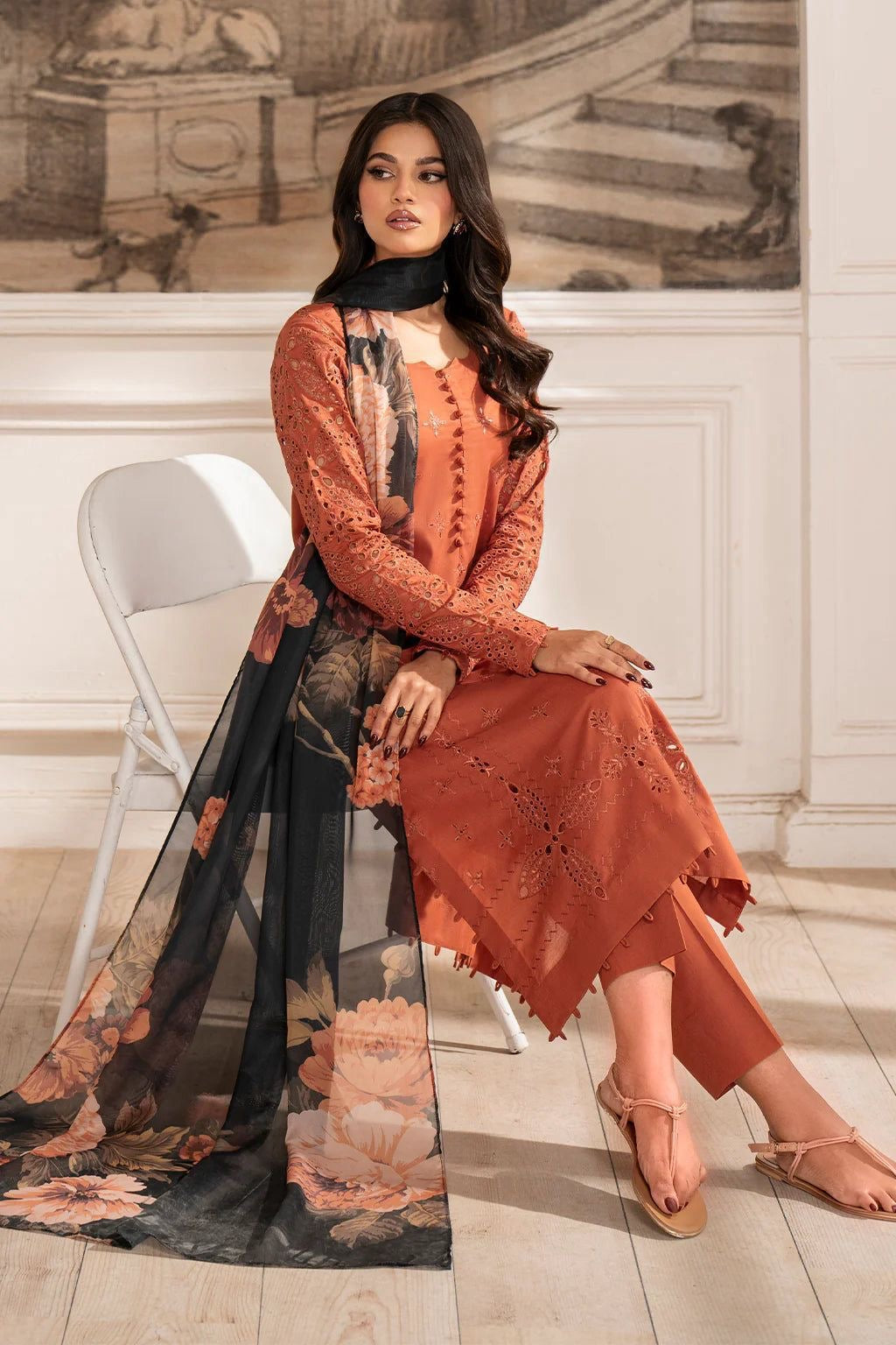 Chikenkari Embroidered Lawn Unstitched 3PC