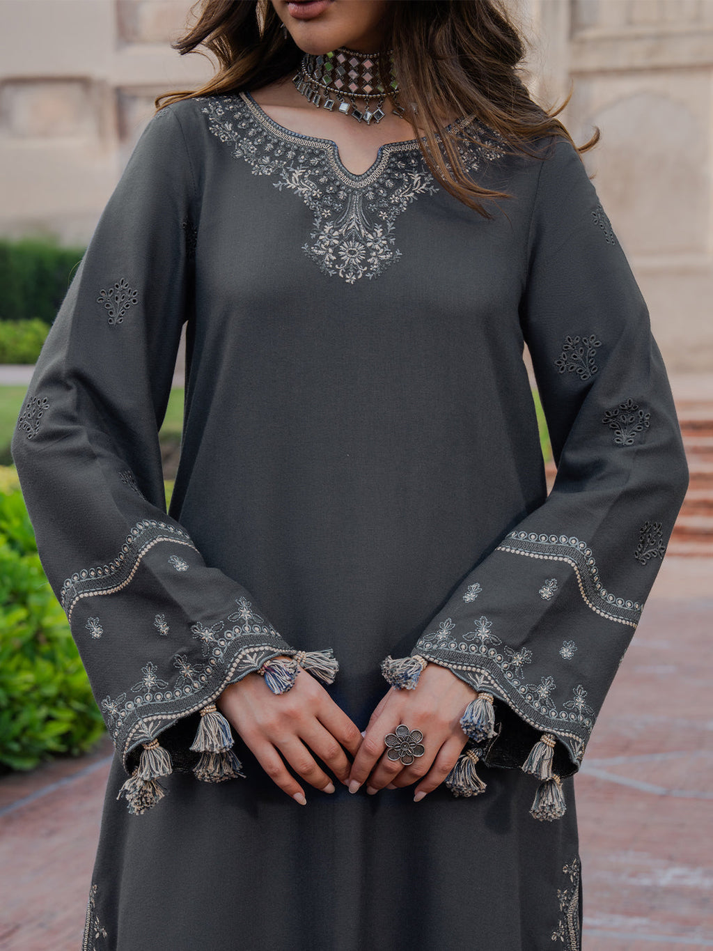 Izel-Embroidered Lawn 3PC with Digital Printed Dupatta