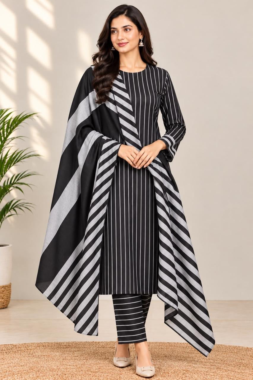 WINTER MARINA 3PC SUIT – Premium Striped Susi Winter Collection 2026