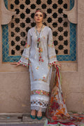 Light Gray Embroidered Lawn 3PC