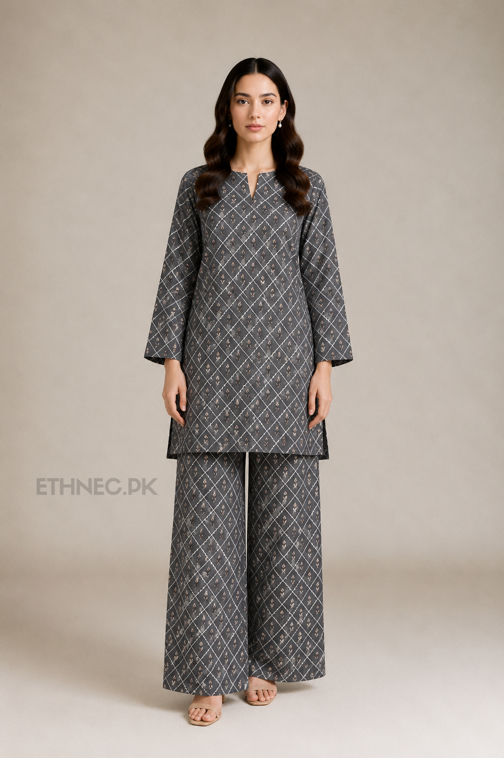 2-Piece Printed Khaddar Suit | Shirt & Trouser