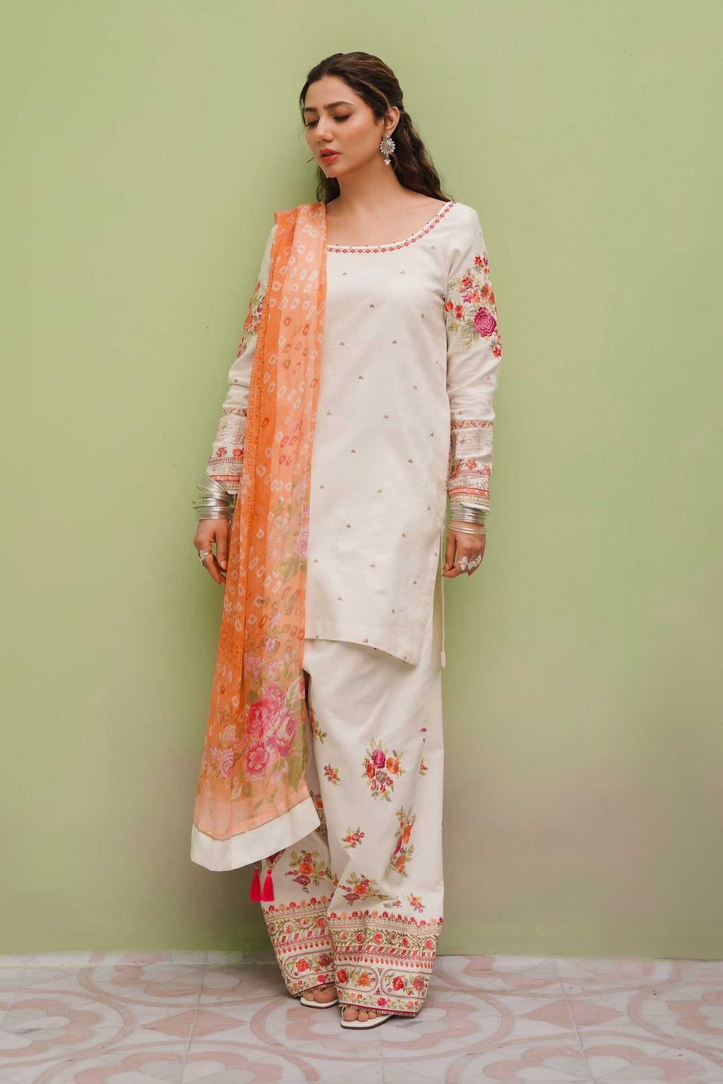 Zara Shahjahan-Embroidered Unstitched Lawn 3 PC with Embroidered Trouser