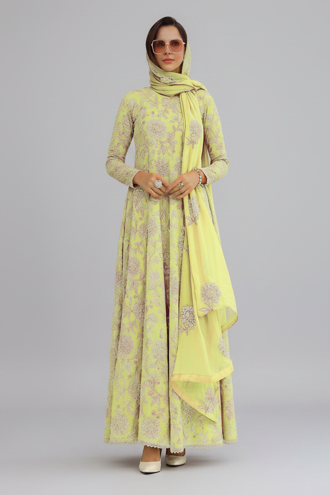Bareez’e 3PC Embroidered Lawn Suit 1019