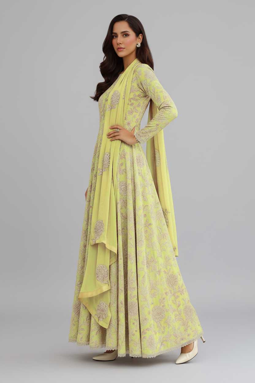 Bareez’e 3PC Embroidered Lawn Suit 1019