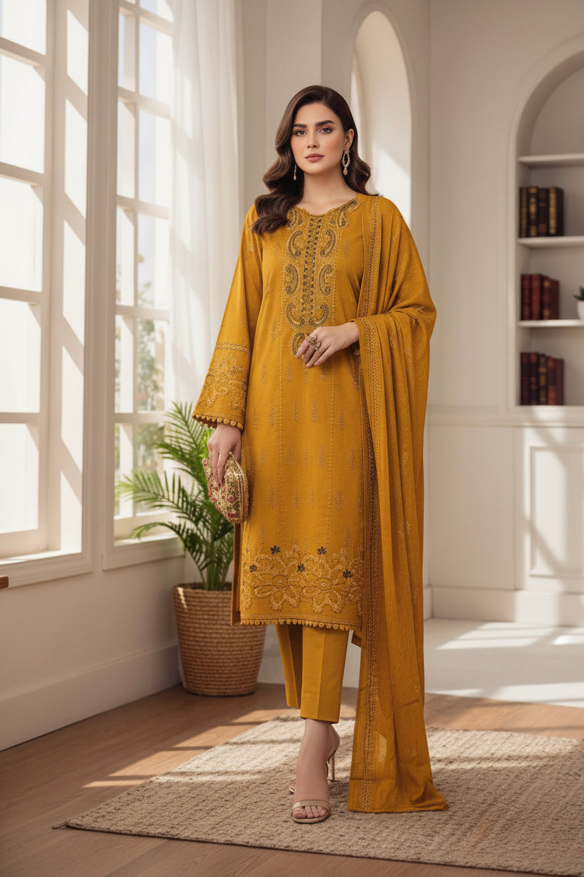 Cutwork Fully Embroidered pure Lawn Unstitched 3PC With Heavy Embroidered Dupatta