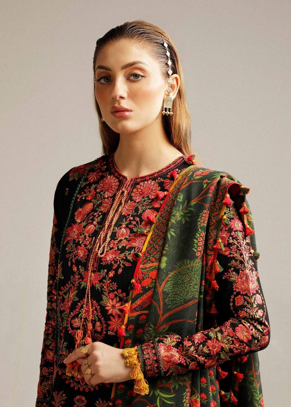 Hussain Rehar Unstitched Embroidered Lawn 3Pc