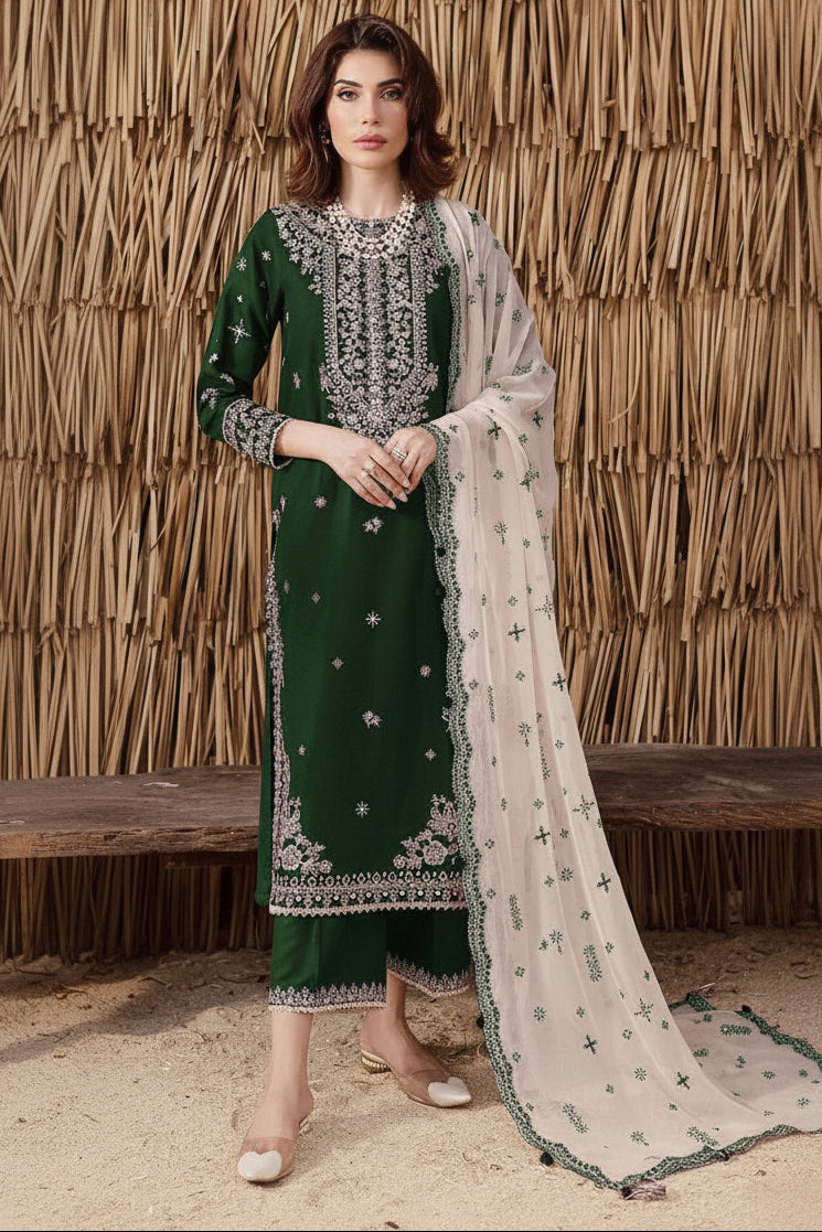 Embroidered Lawn Unstitched 3PC with Digital Printed Voil Lawn Dupatta