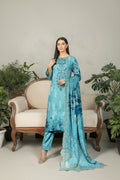Embroidered Digital Printed Lawn Unstitched 3pc with Ready to wear Bana Dora Voil Dupatta