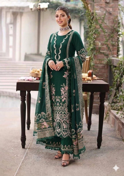 3 Piece - Unstitched Fully Embroidered Preminum Lawn Fabric
