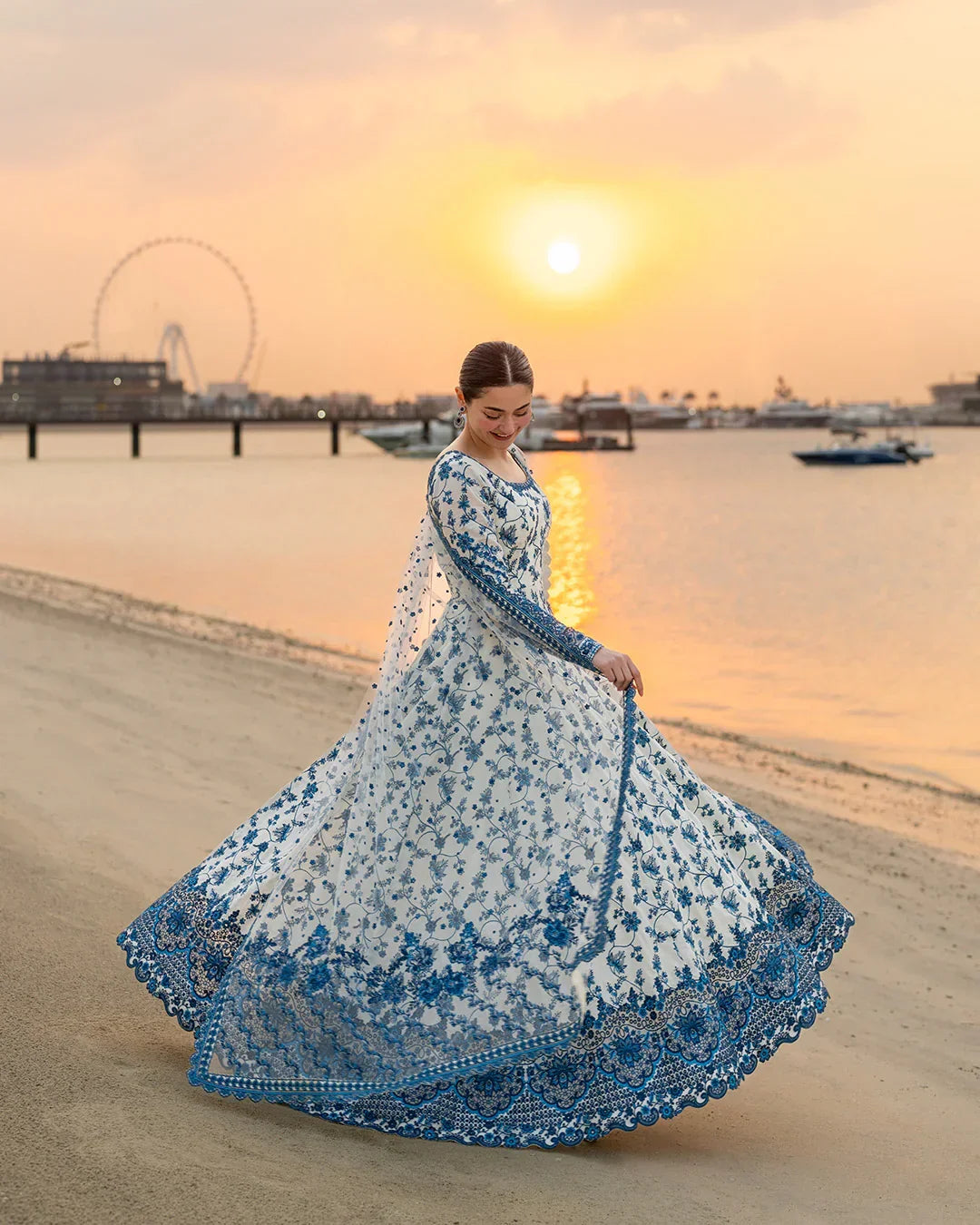 Faiza Saqlain-Embroidered Luxury Lawn Unstitched 3pc with Embroidered Ready to wear Organza Dupatta