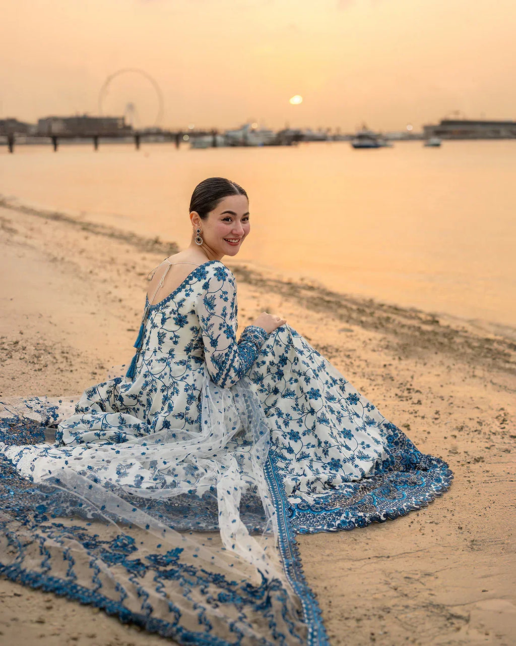 Faiza Saqlain-Embroidered Luxury Lawn Unstitched 3pc with Embroidered Ready to wear Organza Dupatta