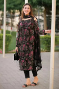 Bareeze-Embroidered Unstitched Lawn 3PC With Embroidered Bamber Chiffon Dupatta