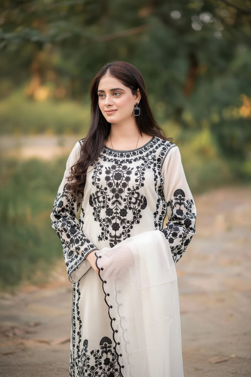 Omal by Komal-Embroidered Lawn Unstitched 3PC
