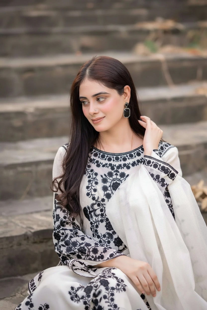 Omal by Komal-Embroidered Lawn Unstitched 3PC