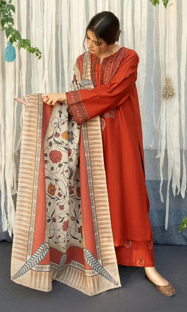 URGE-Embroidered Lawn Unstitched 3PC with Embroidered Trouser