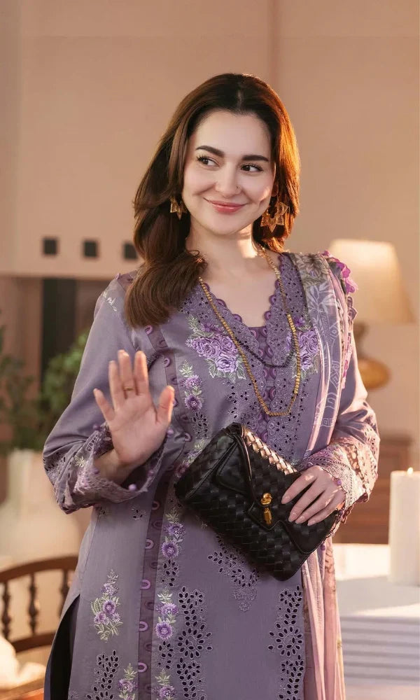 3 Piece - Unstitched Fully Embroidered Lawn Fabric