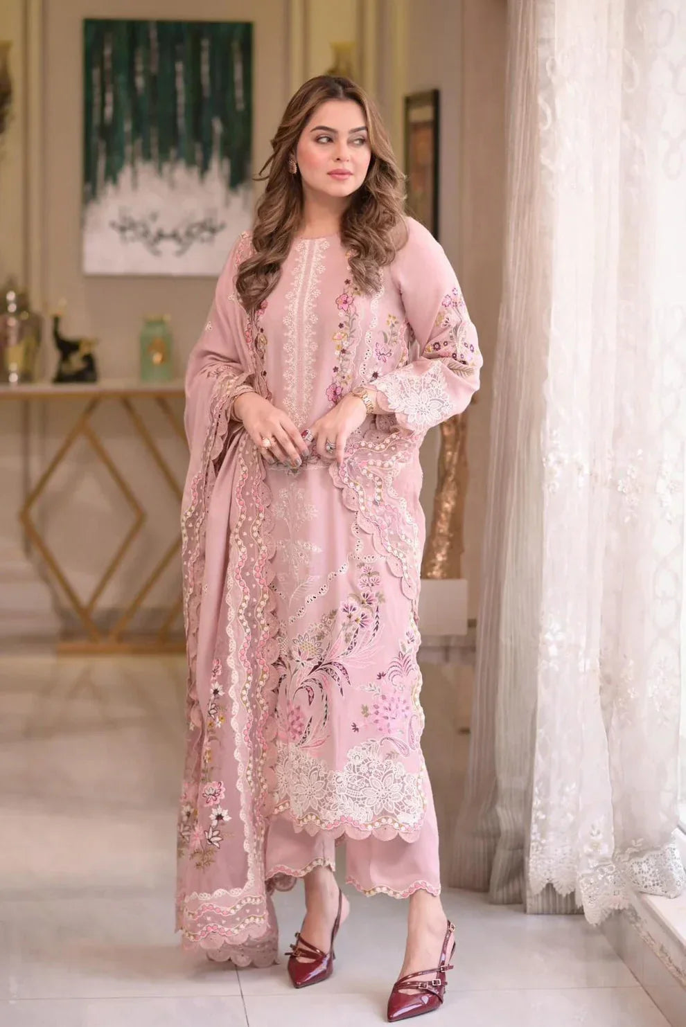 Aneela's Luxury Unstitched Lawn Suit
